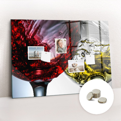 Magnettafel küche Gläser Wein