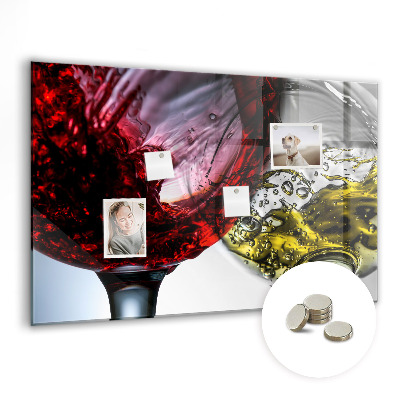 Magnettafel küche Gläser Wein