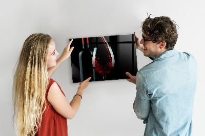 Magnettafel küche Eine Flasche Wein