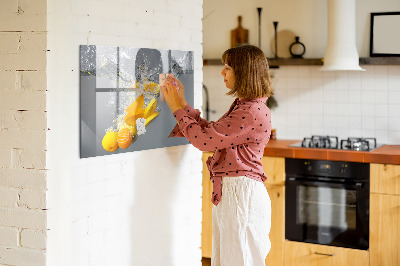 Magnettafel küche Zitrusfrüchte im Wasser