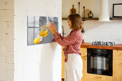 Magnettafel küche Zitrusfrüchte im Wasser