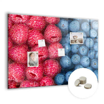 Magnettafel küche Blaubeeren und Himbeeren