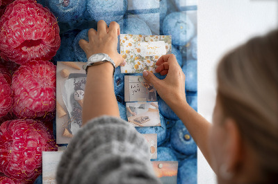 Magnettafel küche Blaubeeren und Himbeeren