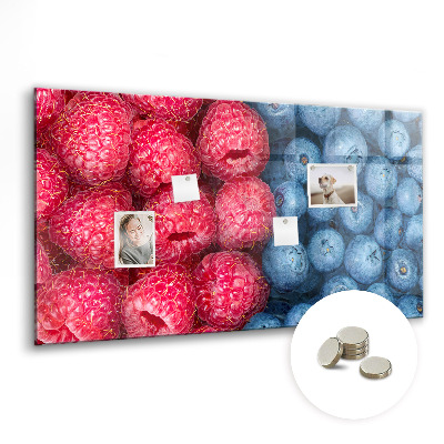 Magnettafel küche Blaubeeren und Himbeeren