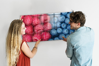 Magnettafel küche Blaubeeren und Himbeeren