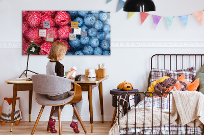 Magnettafel küche Blaubeeren und Himbeeren