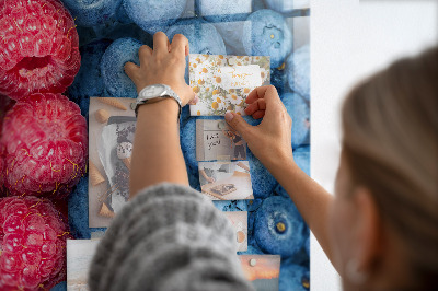 Magnettafel küche Blaubeeren und Himbeeren