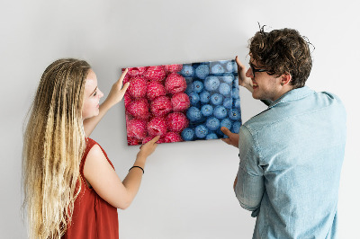 Magnettafel küche Blaubeeren und Himbeeren