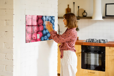 Magnettafel küche Blaubeeren und Himbeeren