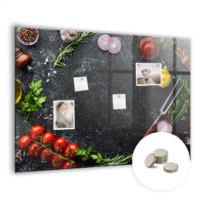 Magnettafel küche Gemüse auf der Theke