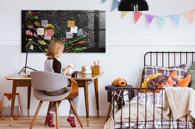 Magnettafel küche Gewürze auf der Theke