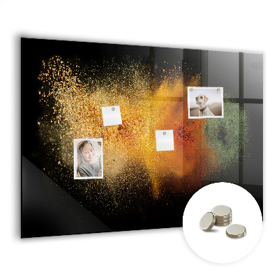 Magnettafel küche Gewürze wurden verschüttet
