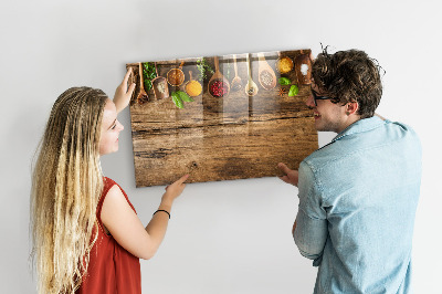 Magnettafel Löffel Gewürze