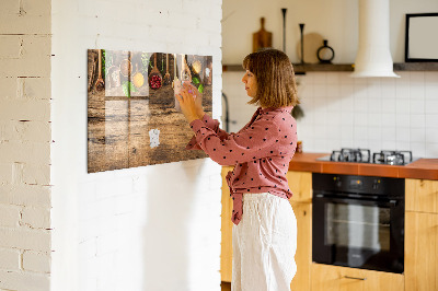 Magnettafel Löffel Gewürze