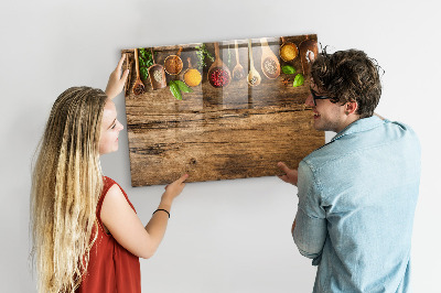 Magnettafel Löffel Gewürze