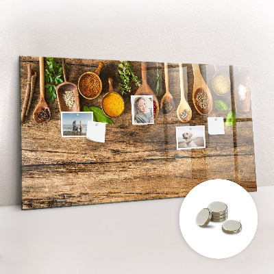 Magnettafel Löffel Gewürze