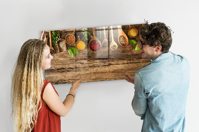 Magnettafel Löffel Gewürze