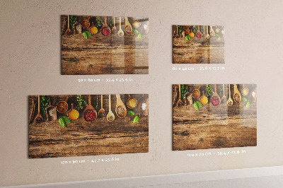Magnettafel Löffel Gewürze