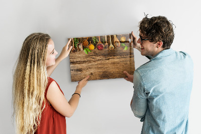 Magnettafel Löffel Gewürze