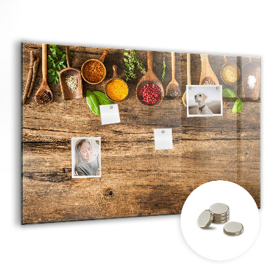 Magnettafel Löffel Gewürze