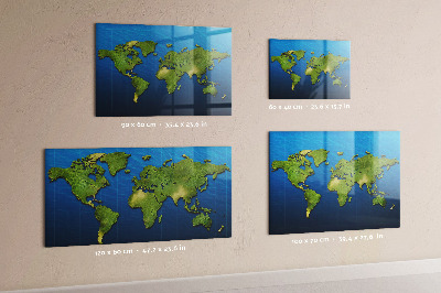 Magnettafel bunt Weltkarte