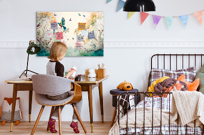 Magnettafel kinder Blumen Vögel Natur