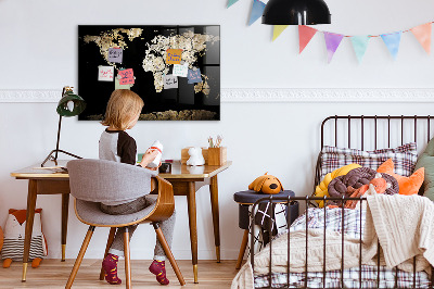 Magnettafel bunt Dürre-Weltkarte