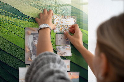 Magnetwand Abstrakte grüne Felder