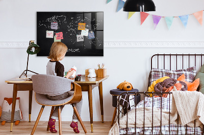 Magnettafel bunt Länder auf der Weltkarte