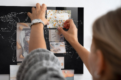 Magnettafel bunt Länder auf der Weltkarte