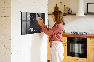 Magnettafel bunt Länder auf der Weltkarte