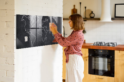 Magnettafel bunt Umriss der Weltkarte