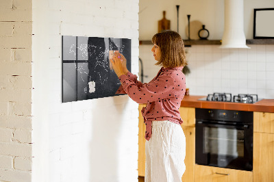 Magnettafel bunt Umriss der Weltkarte