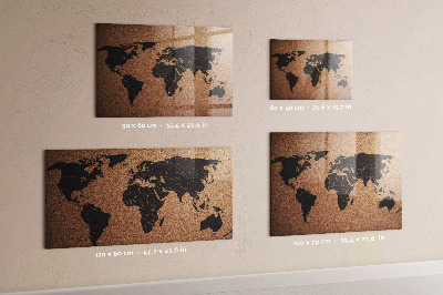 Magnettafel bunt Weltkarte