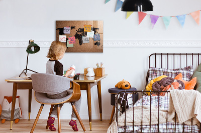 Magnettafel bunt Weltkarte