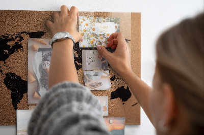 Magnettafel bunt Weltkarte