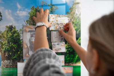 Magnettafel Seebäume Natur
