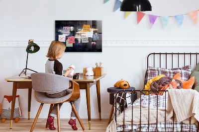 Magnettafel bunt Abstrakte Weltkarte