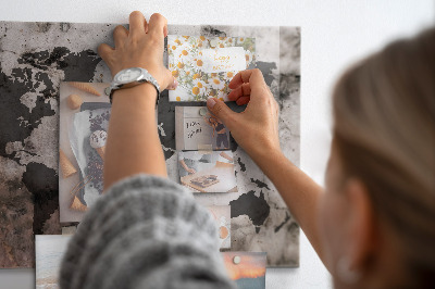 Magnettafel bunt Konkrete Weltkarte