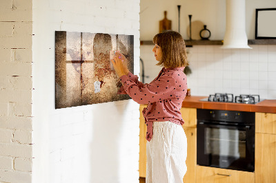 Magnettafel bunt Alte Weltkarte