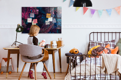 Magnettafel Exotische Blumen