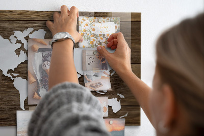 Magnettafel bunt Weltkarte auf Tafeln