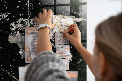 Magnettafel bunt Dollar-Weltkarte