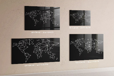 Magnettafel bunt Moderne Weltkarte