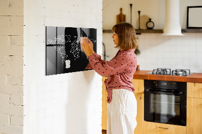 Magnettafel bunt Moderne Weltkarte