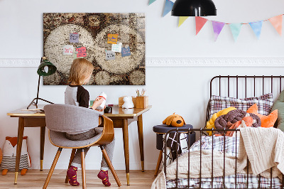 Magnettafel bunt Alte Weltkarte