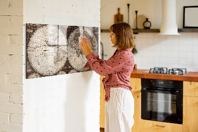 Magnettafel bunt Alte Weltkarte