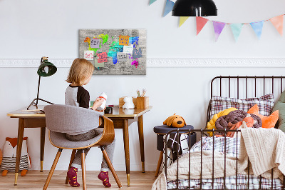 Magnettafel bunt Weltkarte