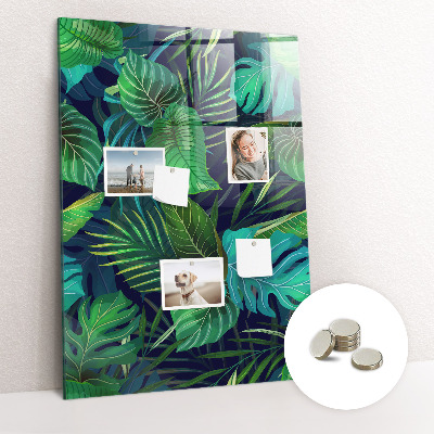 Magnettafel Exotische große Blätter