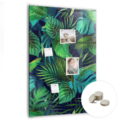 Magnettafel Exotische große Blätter